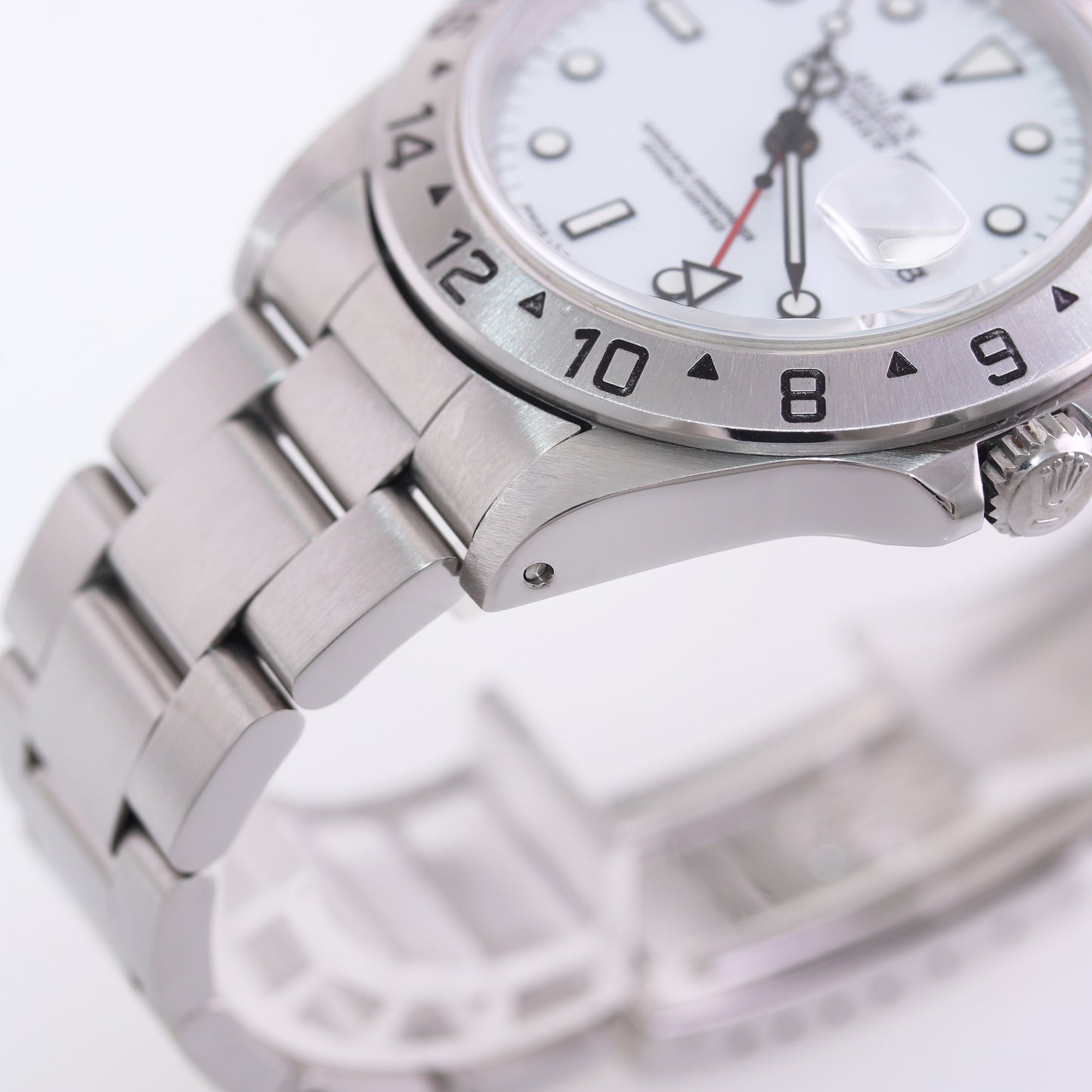 UNPOLISHED Rolex Explorer 2 II 16570 Stainless Steel White Polar Tritium Dial GMT 40mm Watch Box