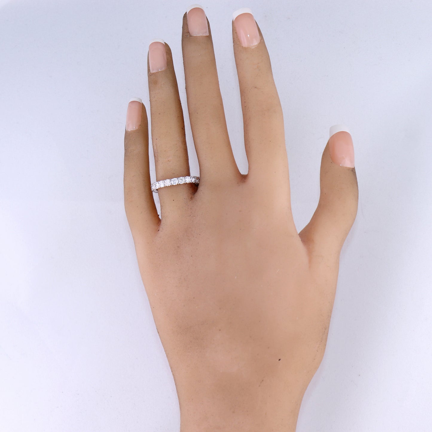 14k White Gold 1.83ctw Diamond Eternity Wedding Band Ring