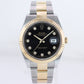 Rolex DateJust 126333 Two Tone Gold Steel Oyster Black Diamond 41mm Watch Box