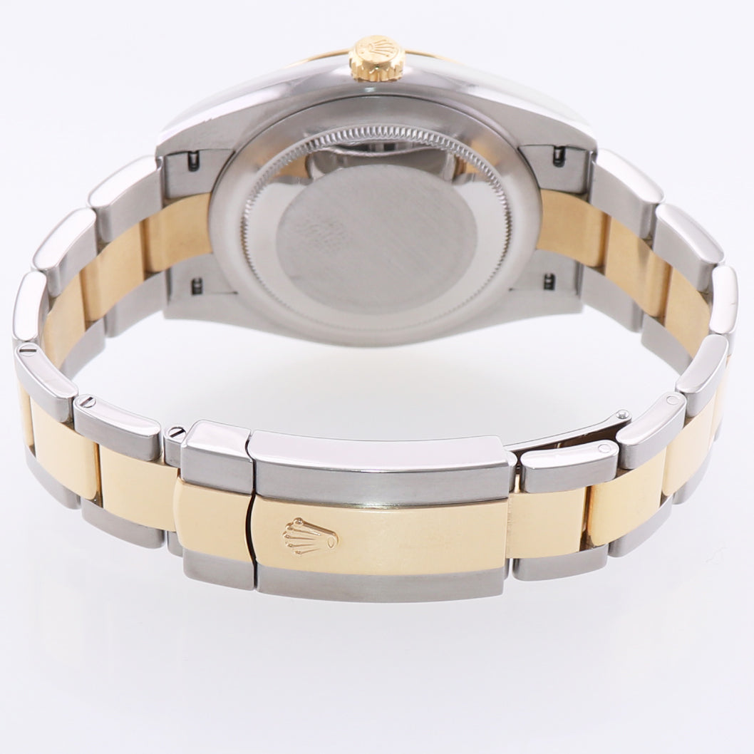 Rolex DateJust 126333 Two Tone Gold Steel Oyster Black Diamond 41mm Watch Box