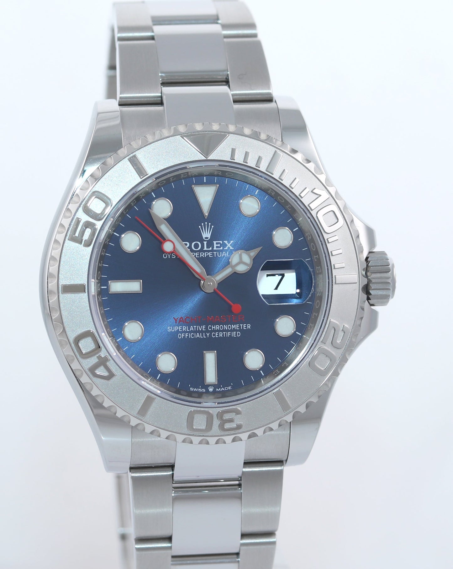 MINT 2022 Rolex Yacht-Master 126622 Steel Platinum 40mm Blue Dial Watch Box