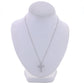 Modern 14k White Gold 1.33ctw Diamond Cross 20" Necklace