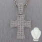 Modern Platinum 2ctw Diamond Cross Pendant 17" Necklace