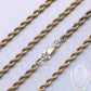 Men's 25g 14k Yellow Gold Solid Rope Chain 27" Necklace