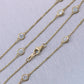 14k Yellow Gold 2.10ctw Diamond By The Yard 18" Necklace
