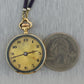 1880 Antique Victorian 18k Yellow Gold Purple Enamel Pocket Watch 22.25 Necklace