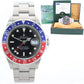 MINT 2004 PAPERS Rolex GMT-Master 2 Pepsi Blue Red Steel  BLRO 16710 40mm Watch