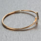 Tiffany & Co. 18k Rose Gold 0.22ctw Diamond Wire "T" Bangle Bracelet