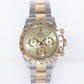 MINT Rolex Daytona 116523 Chronograph Champagne Steel Gold Two Tone Watch
