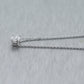 14k White Gold 0.64ct Marquise Cut Diamond Solitaire Pendant 18" Necklace