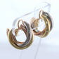 Cartier 18k Tri Color Gold Trinity Hoop Clip-On Earrings