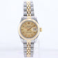 PAPERS Ladies Rolex DateJust 26mm 69173 Two Tone Gold Steel Champagne Watch Box