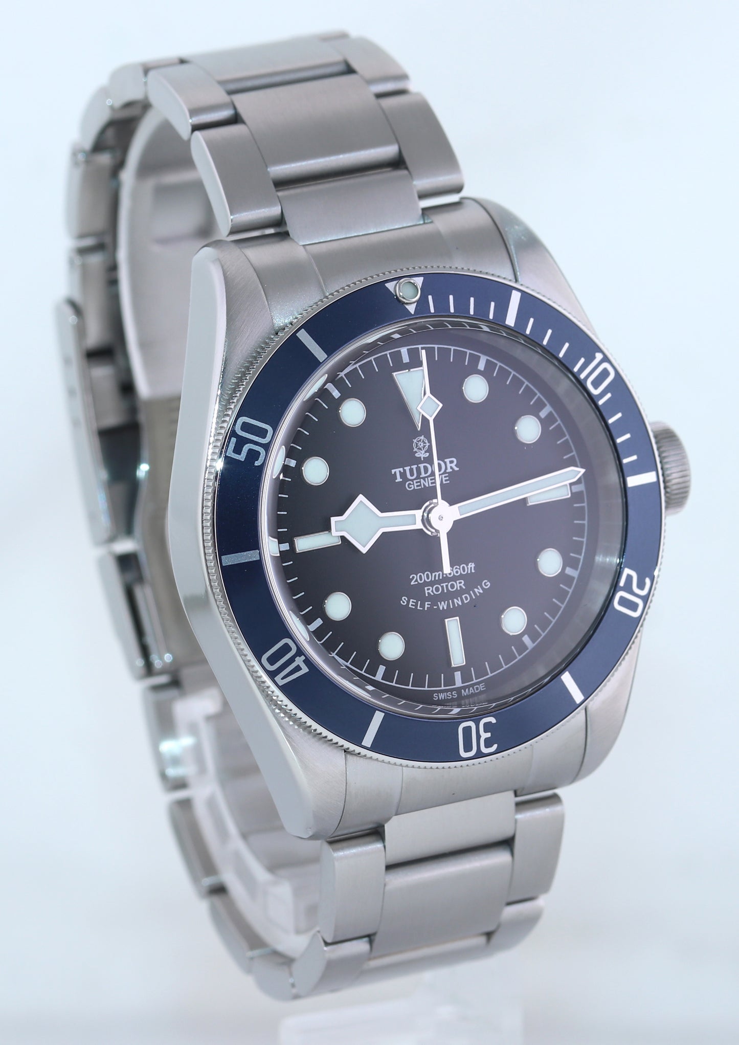PAPERS 2014 Tudor Black Bay Heritage Blue Smiley 79220 B Steel 41mm Watch