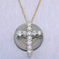 Modern 14k Yellow Gold 2.65ctw Diamond Cross 20" Necklace