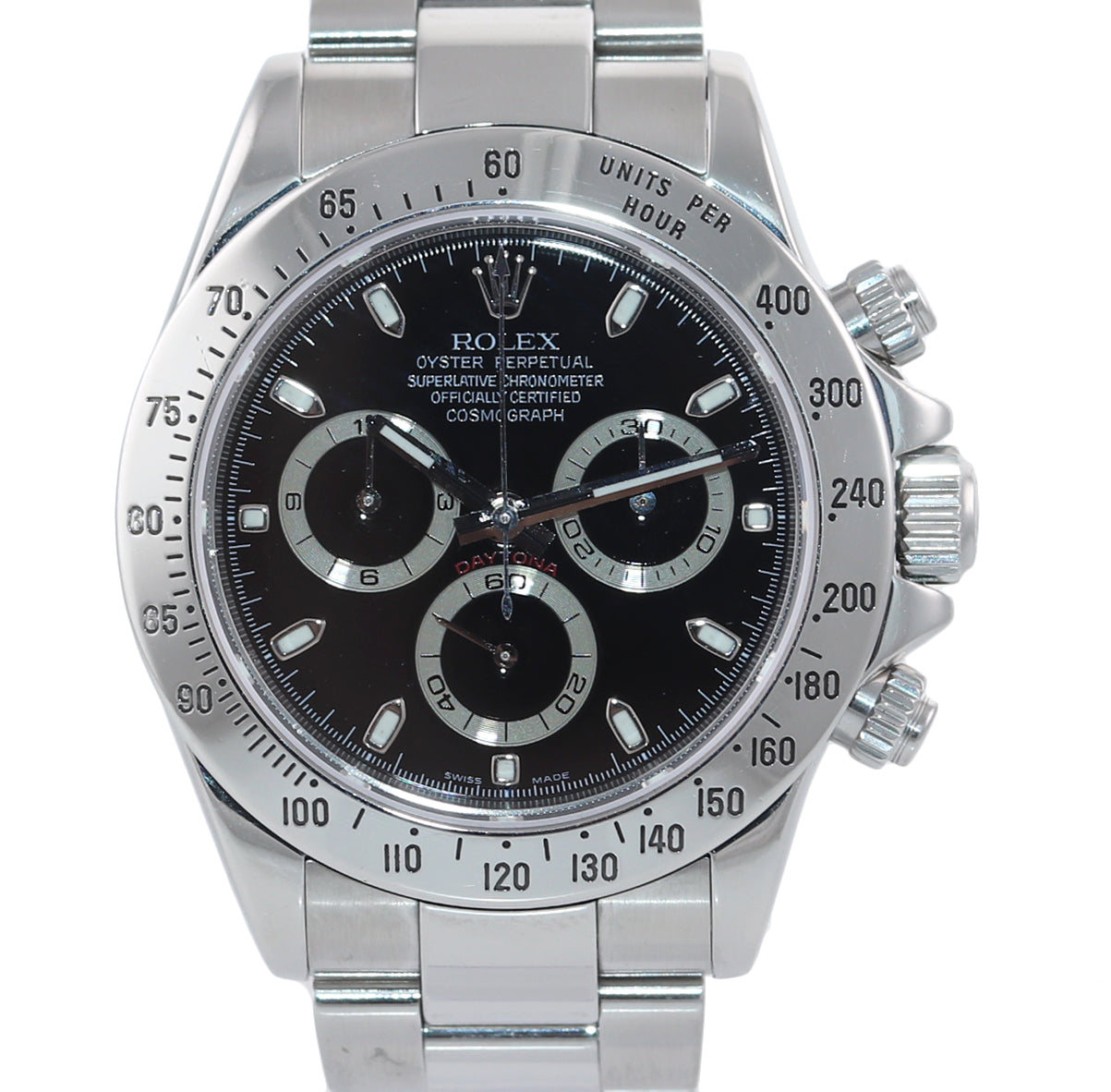 MINT Rolex Daytona 116520 Black Dial Steel Cosmograh Chronograph 40mm Watch Box