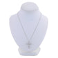 Modern 14k White Gold 2.20ctw Diamond Cross 20" Necklace