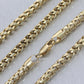 Men's 75.9g 14k Yellow Gold Franco Wheat Braid 24" Chain Necklace