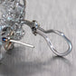 1950's Vintage Estate Platinum 14ctw Diamond Cluster Dangle Earrings