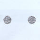 14k White Gold 2.25ctw Diamond Cluster Stud Earrings
