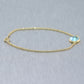 Tiffany & Co. Paloma Picasso 18k Yellow Gold Blue Topaz Olive Leaf Bracelet