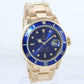 MINT Rolex 16618 Submariner 18K Yellow Gold Sunburst Blue 40MM Watch Box