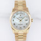 2007 Rolex President Yellow Gold Mother of Pearl Current Clasp Heavy Band Watch