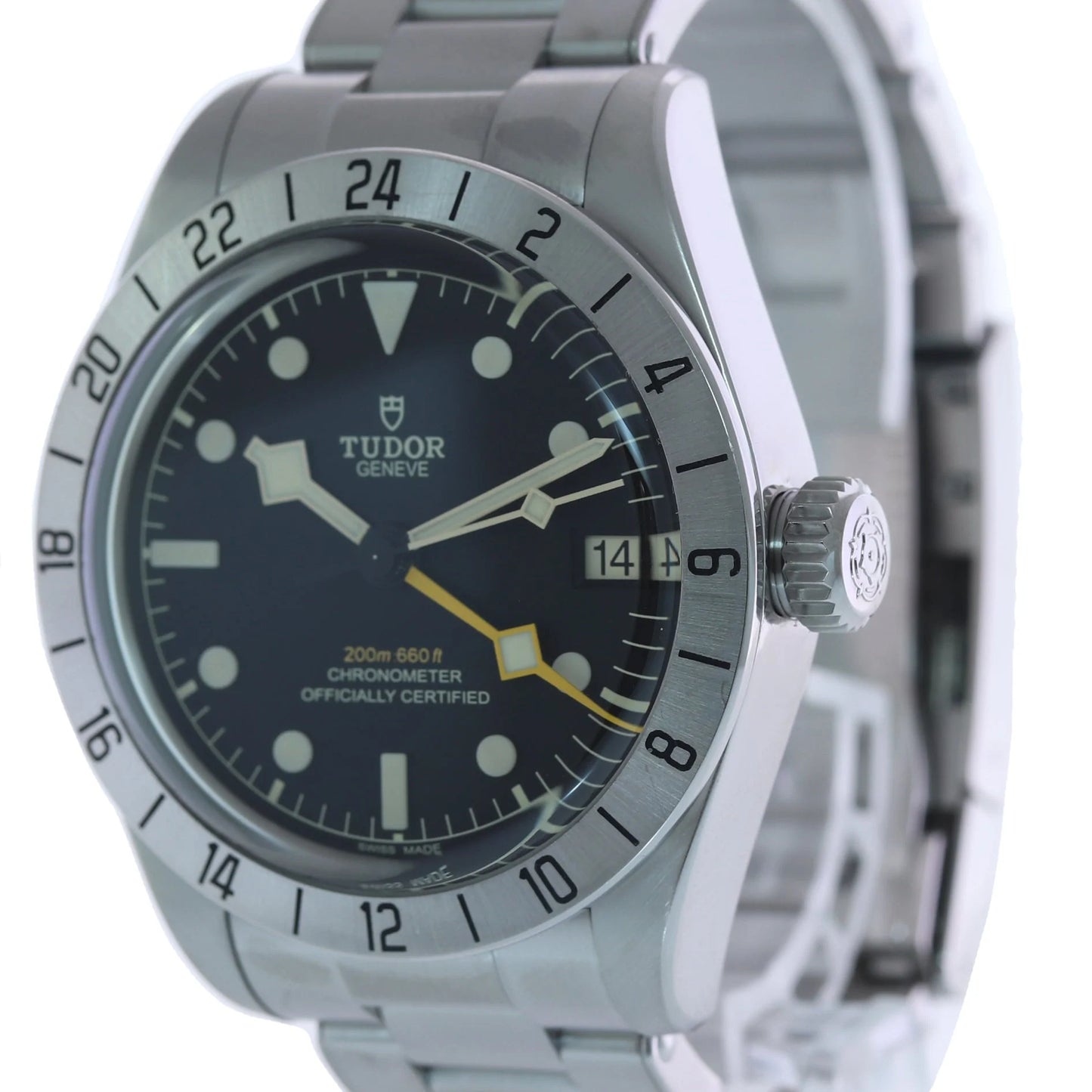2023 PAPERS Tudor Black Bay Pro 39mm Steel Black GMT Date Watch 79470 Watch