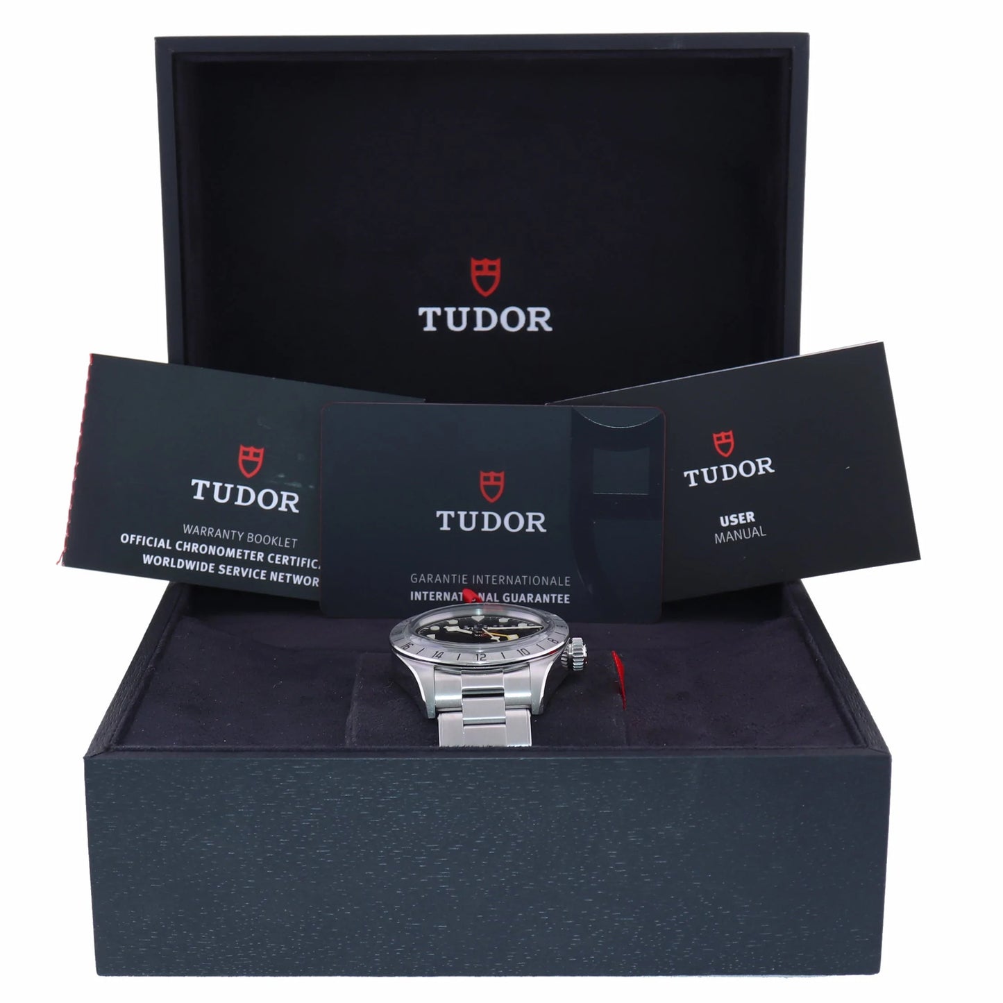 2023 PAPERS Tudor Black Bay Pro 39mm Steel Black GMT Date Watch 79470 Watch