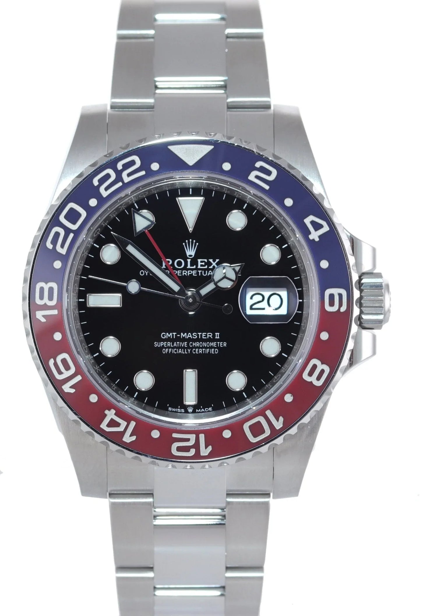 NEW 2021 PAPERS Rolex 126710 BLRO GMT Master 2 II PEPSI Blue Ceramic Oyster Watch