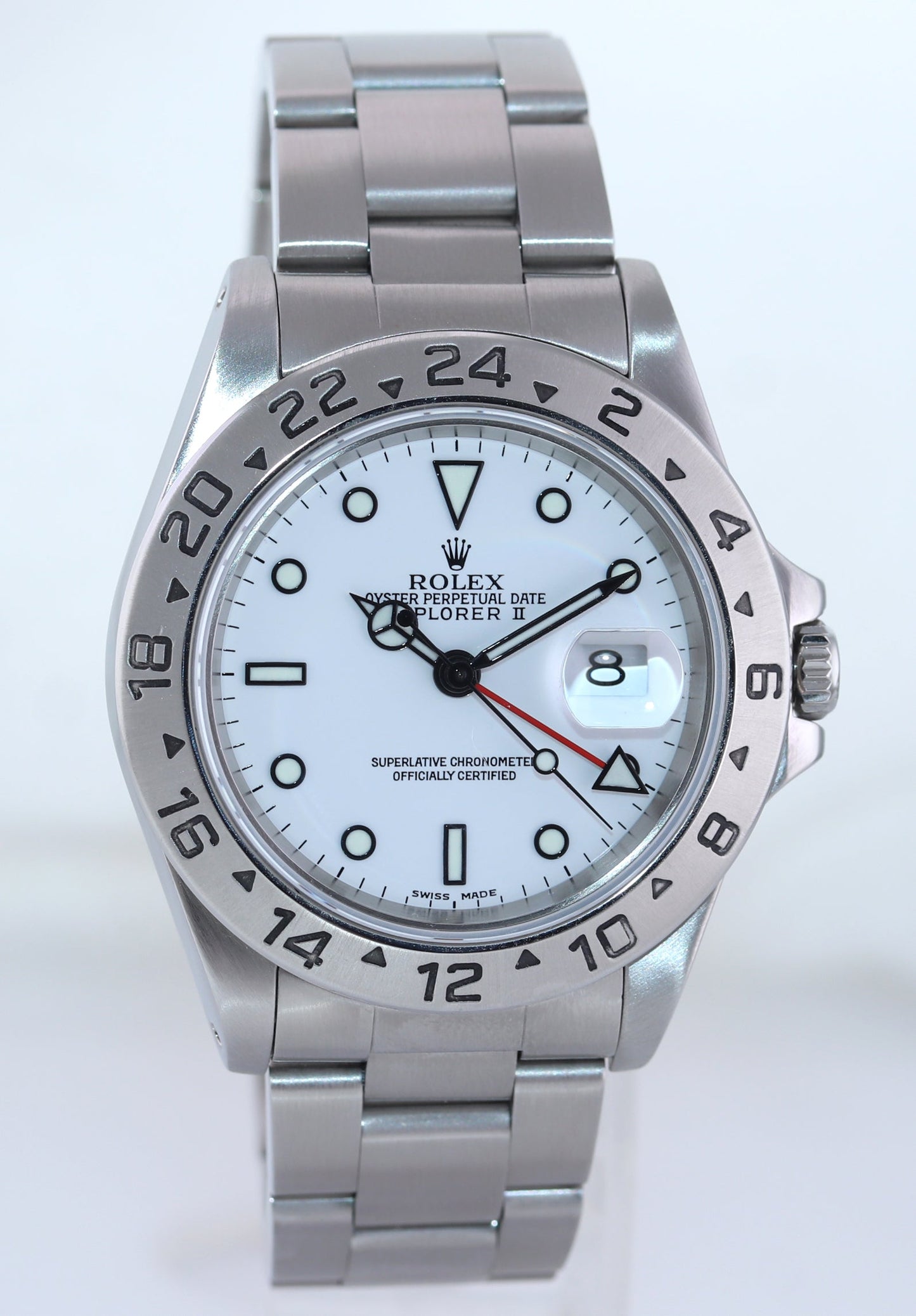 2002 MINT Rolex Explorer II White 16570 40mm Polar GMT Watch Box