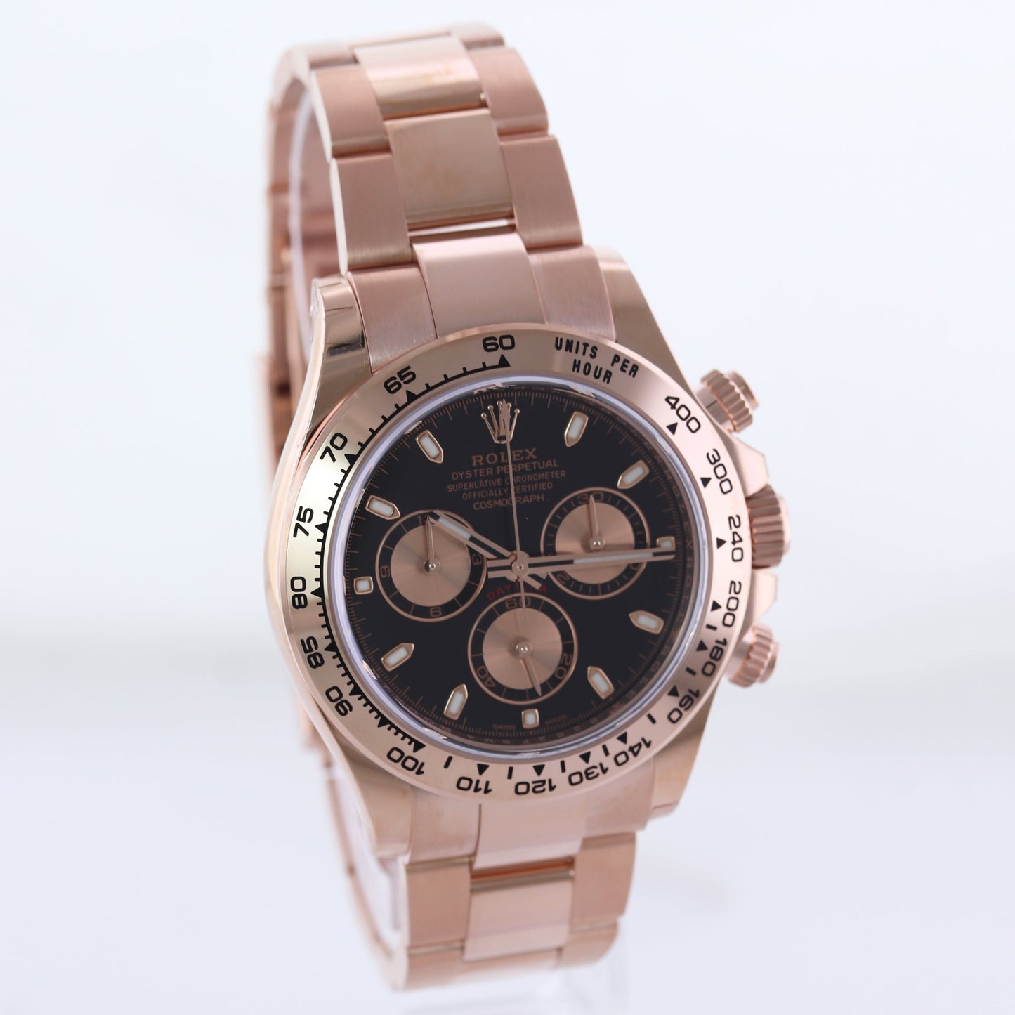 2021 UNPOLISHED PAPERS Rolex Daytona 18k Rose Gold 116505 Black Dial Watch Box