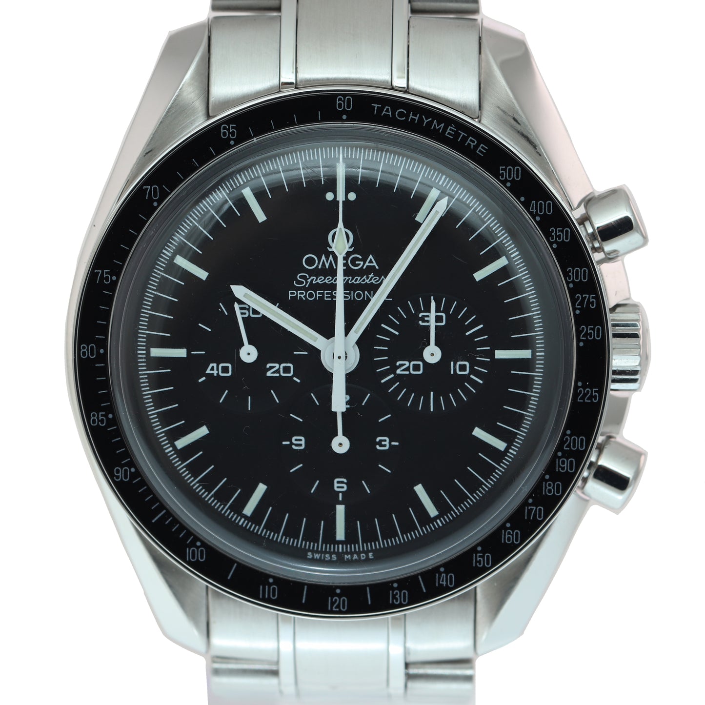 Omega Speedmaster 311.30.42.30.01.005 Hesalite 42mm Black Chrono MOON Watch