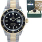 2022 Rolex Service Card Rolex Submariner 16613 Gold Steel Two Tone Black Watch