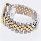 DIAMOND Bezel Rolex Oyster Perpetual Date Two Tone Steel Gold MOP Watch 15053
