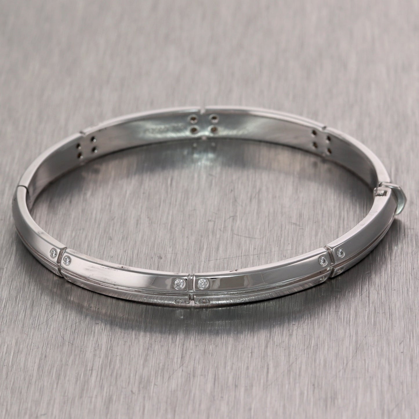 Tiffany & Co. 18k White Gold 0.25ctw Diamond Bangle Bracelet
