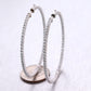 Modern 14k White Gold 3.80ctw Diamond In & Out Hoop Earrings