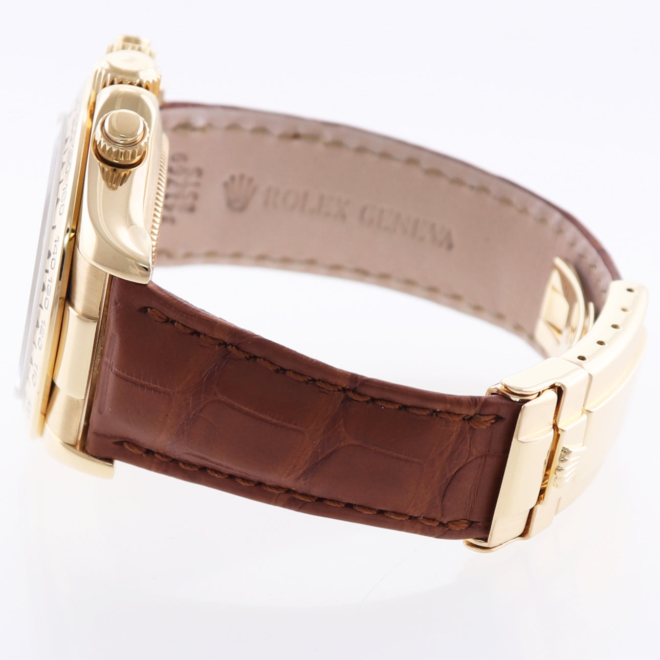 Rolex Daytona Cosmograph Champagne 116518 Yellow Gold Brown Leather Watch Box