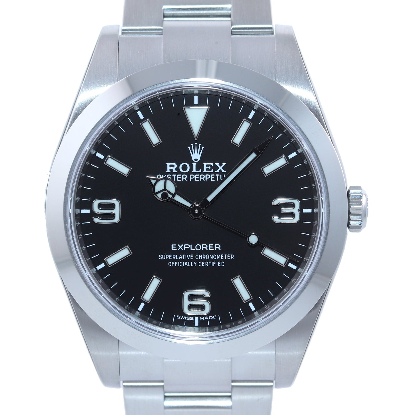 2020 Rolex 214270 Explorer Black BLUE LUME 3-6-9 Steel 39mm Watch Box