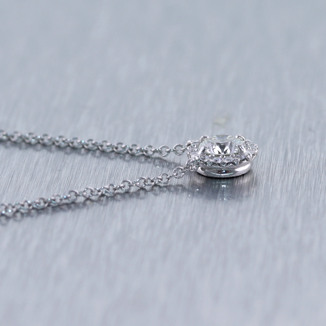 Tiffany & Co. Platinum 0.38ctw Diamond Soleste Pendant 16" Necklace