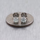 Modern 14k White Gold 0.53ctw Diamond Stud Earrings