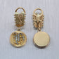 1880's Antique Victorian 14k Yellow Gold 0.50ctw Diamond Dangle Clip-On Earrings