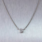 Modern Platinum 0.75ct Solitaire Diamond 19" Necklace