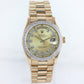 DIAMOND Rolex President Day Date 18038 Yellow Gold Champagne Quickset Watch