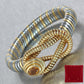 Cartier 18k Yellow Gold Stainless Steel Hercules Knot Citrine Bangle Bracelet