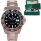 2022 MINT Rolex GMT Master Rose Gold Ceramic 40mm Root Beer 126715 Watch Box