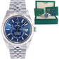 2022 NEW PAPERS Rolex Sky-Dweller Steel BLUE Jubilee Fluted 42mm 326934 Watch Box