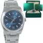 2008 MINT Rolex Oyster Perpetual 34mm Blue Stainless Steel 114200 Watch with Box