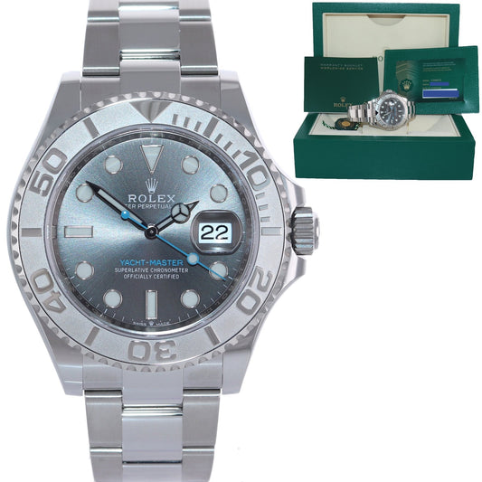 2021 PAPERS Rolex Yacht-Master 126622 Steel Platinum Rhodium Blue Watch