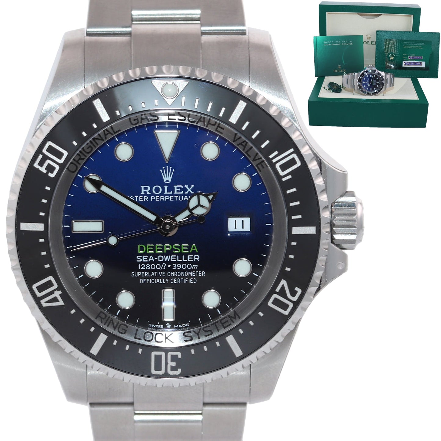 DEC 2021 PAPERS Rolex Sea-Dweller Deepsea James Cameron Blue 126660 44mm Watch